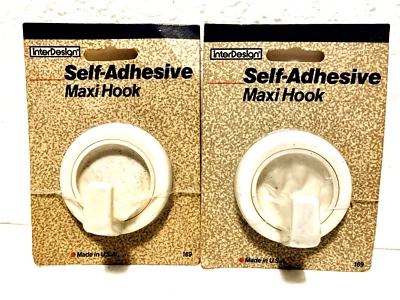 InterDesign: Self Adhesive Maxi Hook lot of 2 MISP NEW old stock - Image 1 of 2