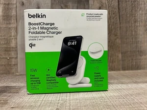 Belkin 2-in-1 MagSafe Compatible Magnetic Foldable Charger 15W Fast Charging NEW - Picture 1 of 6