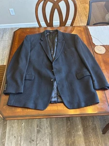 Jos Joseph A Bank Blazer Men's 52L Black Camel Hair 2 Button Business Career - Picture 1 of 7