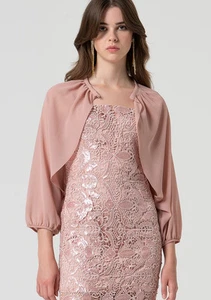 BOLERO COPRISPALLE DONNA FRACOMINA FQ25SJ1002W41201 ROSA ORIGINALE PE 2025 - Picture 1 of 3
