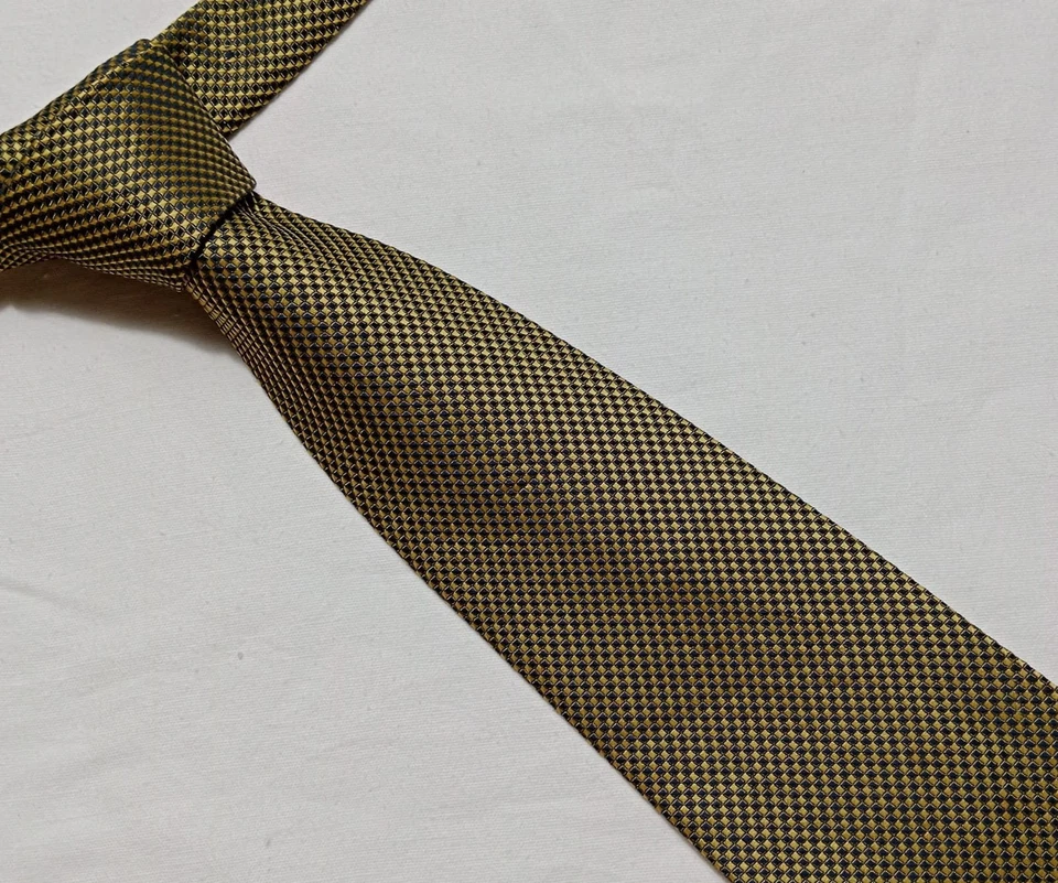 River Island Men's Tie Green Geometric Pattern Necktie Formal Wedding Party Foto 1 de 4