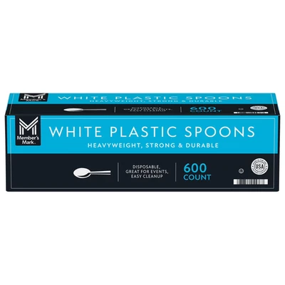 Member's Mark Heavyweight White Plastic Spoons, 600 ct. - Image 1 of 4
