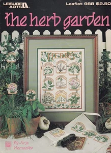 Cross Stitch Pattern Leaflet THE HERB GARDEN Leisure Arts 988 - Picture 1 of 2