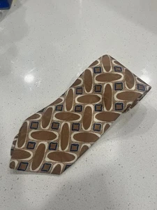 Geoffrey Beene Mens 100% Silk Neck Tie Geometric Pattern Multi Color - Picture 1 of 5