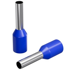 100x Wire end ferrule isolated 2,5mm² Blue Copper tinned 2,2x8mm Sleeve - Picture 1 of 4