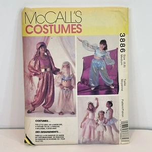 McCalls Pattern 3886 Girls COSTUMES Ballerina Harem Fortune Teller Fairy 6-8 UC - Picture 1 of 3
