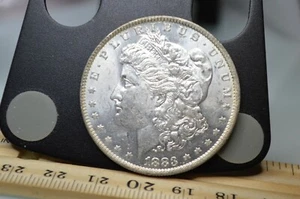 1883 O Uncirculated Morgan Silver Dollar Brilliant White Free Shipping  - Picture 1 of 2