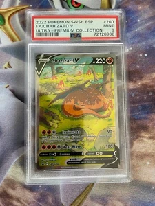 Pokemon SWSH260 Ultra Premium Collection FA Charizard V Black Star Promo PSA 9 - Picture 1 of 2