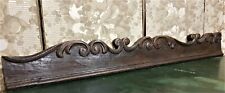 Scroll carving pediment panel trim Antique french architectural salvaged 42"