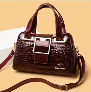 Borse a mano da donna di lusso borsa grande a due strati, motivo coccodrillo, borsa a tracolla - Foto 1 di 9