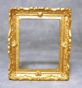 Gold Ornate Picture Frame and Acetate Tumdee 1:12 Scale Doll House Accessory Art - Picture 1 of 7