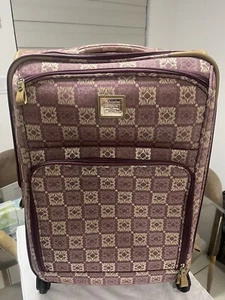 Liz Claiborne Burgundy Expandable Travel Luggage 25” H. x 17” W. - Picture 1 of 14