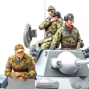 Kit modelo resina 1/16 3 piezas soldados alemanes tripulación tanque Segunda Guerra Mundial (sin tanque) sin pintar - Imagen 1 de 4