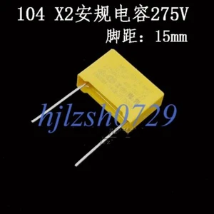 20pcs Polyproplene Safety Capacitor X2 104K 275V 0.1UF Pitch15mm - Bild 1 von 1
