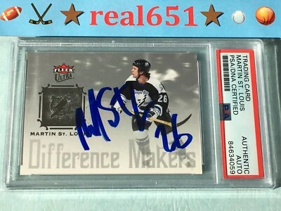 2005 Ultra #DM10 MARTIN ST. LOUIS Auto PSA-DNA Authentic HOF Autograph Lightning - Image 1 of 4