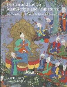 SOTHEBY'S Persian Indian Miniatures British Rail Pension Fund Maharana Singh Cat - Imagen 1 de 1