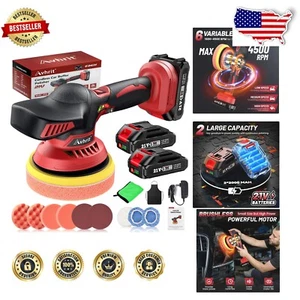 Heavy-Duty 21V Cordless Car Polisher Kit for Detailing and Scratch Removal - Picture 1 of 11