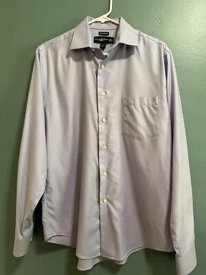 PRONTO UOMO Long Sleeve Non-Iron Button Up  Purple Shirt Men’s 15-34/35 Medium - Image 1 of 4