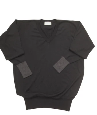 Suéter John Smedley, Cachemir Imperial Negro, Grande Foto 1 de 4