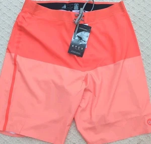 Outerknown Men Size 31 Kelly Slater Apex Boardshorts Trunks Orange Colorblock - Picture 1 of 11
