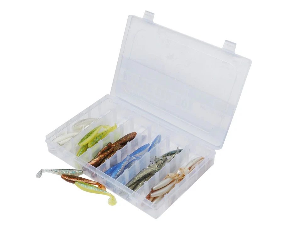 Abu Garcia Paddletail Box 8cm - 60 Gummifische in einer Box, Köderset Gummiköder - Bild 1 von 1