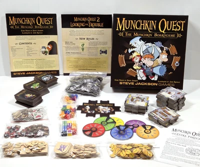 Munchkin Quest and Expansion Munchkin Quest 2 Looking For Trouble - In 1 Box - Image 1 of 4