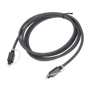 Square Port Audible Cord Digital Optical Audible Cable Aluminum Casing 1.8m For - Afbeelding 1 van 22