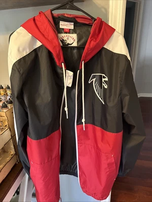 Atlanta Falcons Mens XL  Mitchell & Ness Full Zip Lightweight Jacket $95 - Image 1 of 3