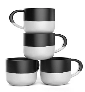 Francois et Mimi 4er Set Jumbo 18 Unzen Weithals Suppe & Müsli Keramik Kaffee... - Bild 1 von 2