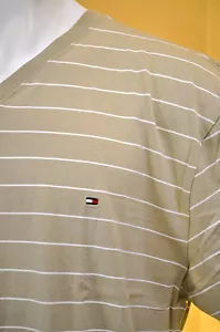 Tommy Hilfiger Herren T-Shirt beige weiß gestreift Baumwolle Größe XS - Bild 1 von 4