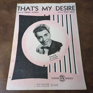 That's My Desire by Carroll Loveday & Helmy Kresa (Vintage Sheet Music 1947) - Picture 1 of 3