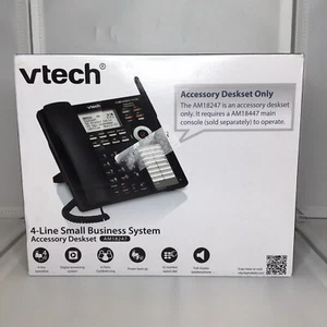 VTech AM18247 Business Deskset – Compatible with AM18447 System, Black Phone - Photo 1/6