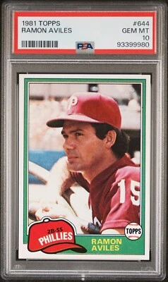 1981 Topps #644 Ramon Aviles - PSA 10 - Image 1 of 2