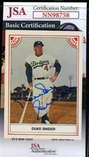 Duke Snider JSA Coa Autograph 1983 ASA Snider Story Signed