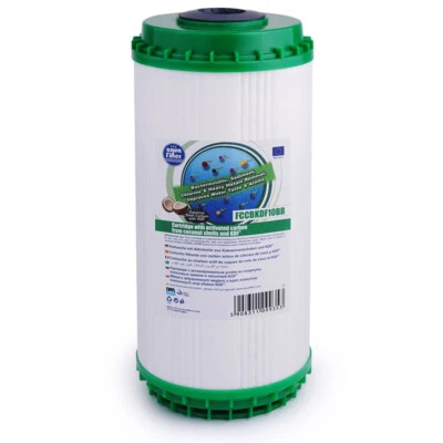 Aquafilter 10" x 4.5" Big Blue Water Filter Cartridge Coconut Shell With KDF-55 - Image 1 of 2