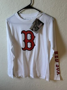 Youth Large Boston Red Sox STITCHES White Long Sleeve T-Shirt New With Tags NWT - Picture 1 of 3