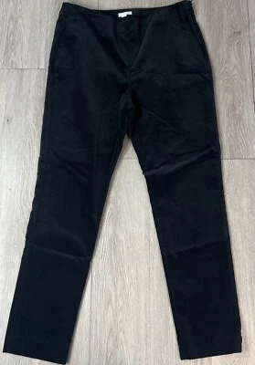 Pantalones de terciopelo negro para mujer J. Jill cremallera lateral suave talla 10 Foto 1 de 4