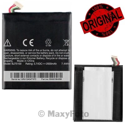 HTC BATTERIA RICAMBIO ORIGINALE BJ75100 2000mAh PILA LITIO PER EVO 4G LTE ONE XC - Immagine 1 di 3