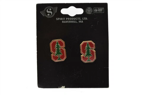 NCAA™ Stanford Cardinals Tree Spirit Products Block "S" Post Pierced Earrings Cover