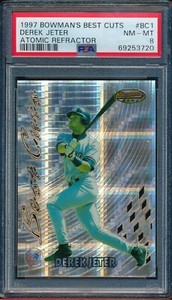 DEREK JETER 1997 BOWMANS BEST CUTS ATOMIC REFRACTOR # BC 1 SP PSA! YANKEE HOFER!