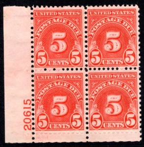 US #J83 Mint MNH Postage Due Plate Block, Wet Printing - Picture 1 of 1