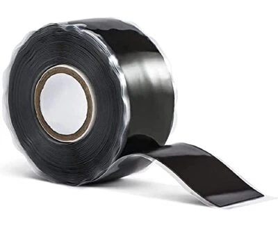 1INX10' BLACK SELF-FUSING SILICONE 1 Inch x 10 Ft Heavy Duty Self-Fusing Hose Repair Tape Leak Proof Pipe Tape
