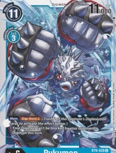 BANDAI DIGIMON CARD GAME PUKUMON BT6 028 BLUE - Picture 1 of 2