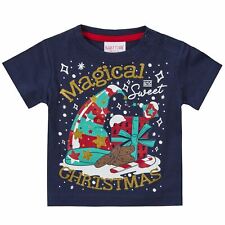 Kids Christmas T-Shirt Baby Girls Boys Jersey Cotton Xmas Tees Tshirts Tops