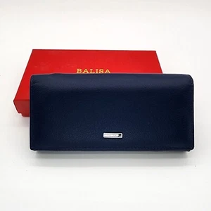 Cartera sin asas larga de cuero genuino Balisa clásica para mujer - Imagen 1 de 35