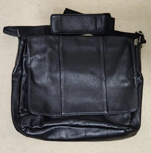 M&S Messenger Bag (Black) With Shoulder Strap ~ (approx. W38cm H33cm) - Picture 1 of 6