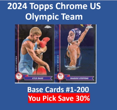 2024 Topps Chrome US Olympic and Paralympic Base You Pick Choose Complete Set - Image 1 of 3