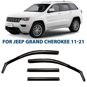 Rain Guards Vent Visors Shade for 2011-2021 Jeep Grand Cherokee in-channel - Picture 1 of 8