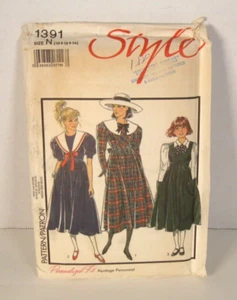 Simplicity Style 1391 Dress or Pinafore Girls' 10-14 Pattern Uncut Free Shipping - Picture 1 of 2