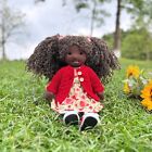 BlissfulPixie 12" Handmade Anniversary Gift for Girl African American Girl-Anna